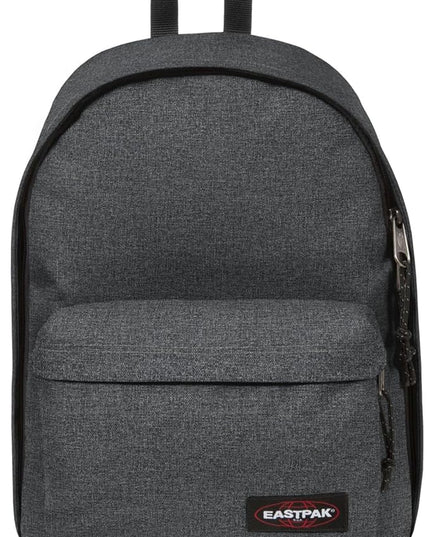 EASTPAK Out Of Office – 31L Backpack with Dual Compartments, 16” Laptop Sleeve, Security Pocket, Bottle Holder & Air Mesh Straps, Black Denim