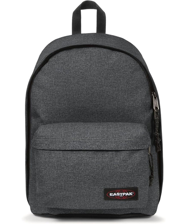 EASTPAK Out Of Office – 31L Backpack with Dual Compartments, 16” Laptop Sleeve, Security Pocket, Bottle Holder & Air Mesh Straps, Black Denim