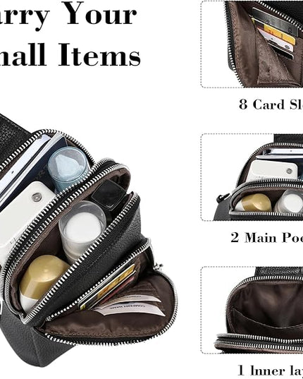 INICAT RFID Blocking Sling Bag Anti Theft Crossbody Bags Women Valentine's Day Gifts Travel Purses Vegan Leather