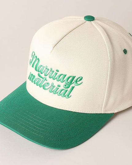 MIRMARU Two-Tone Vintage Canvas Trucker Hats for Men & Women, Adjustable Size Baseball Caps with Trendy Embroidered Design