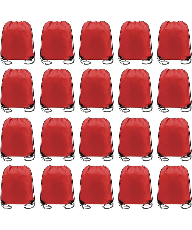 BeeGreen Drawstring Backpack Bags 20,30,50 Packs Reflective String Bags for Gym Sport Trip Cinch Sack DIY for Women Men