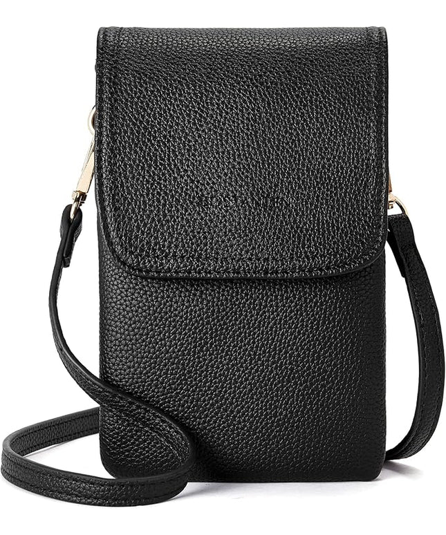 BOSTANTEN Vegan Leather Small Crossbody Bags for Women Designer Cell Phone Bag Wallet Purses Adjustable Strap