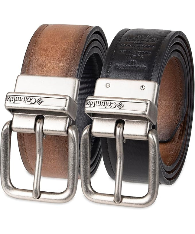 Columbia Men's 2-in-1 Reversible Casual Leather Belt for Versatile Everyday Style