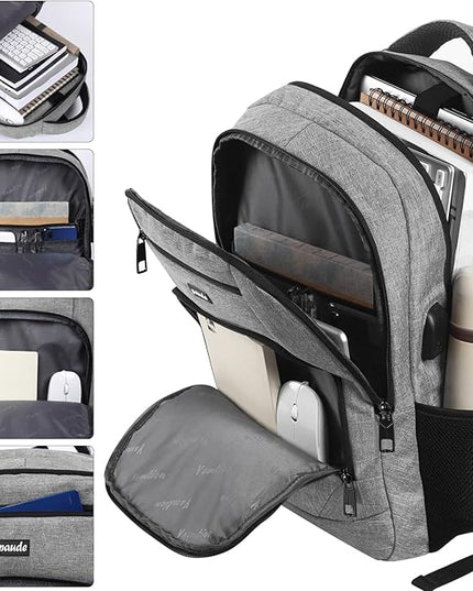 Paude Backpack for School, Laptop, Bookbag for Teen Boys - 15.6 Inch College Backpack for University, Business, Work, Travel