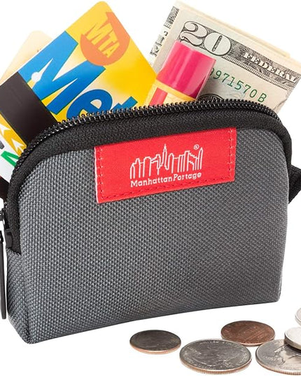 Manhattan Portage Coin Purse With Zipper Closure Pouch Eclectic Colors Credit Card ID Card Jewelry Keys Water Resistant Gift 1000D CORDURA® Everyday Carry