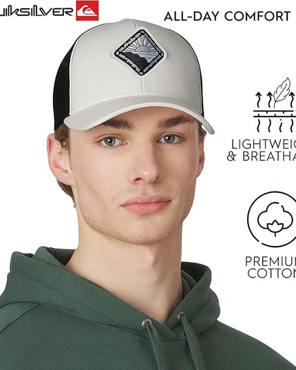 Quiksilver Men's Premium Cotton Adjustable Snap Back Logo Baseball Cap