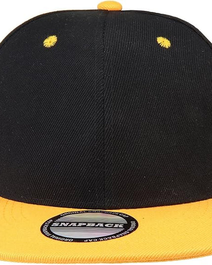 Classic Snapback Hat Cap Hip Hop Style Flat Bill Blank Solid Color Adjustable Size