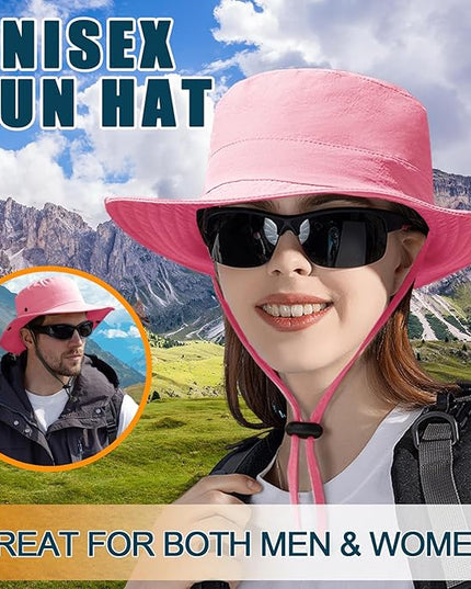 Sun Hats for Men Women Fishing Hat UPF 50+ Quick Dry Foldable Bucket Hat Adjustable Safari Hat for Beach Hiking