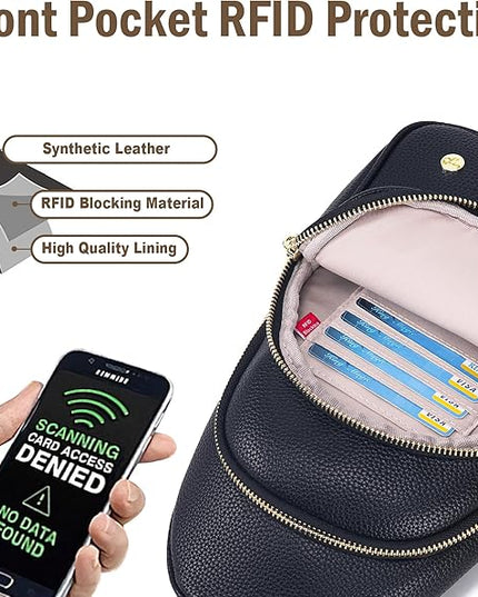 Anti Theft Crossbody Bags for Women Leather Sling Bag Cross Body Travel Purse Chest Bags Fanny Pack Gift Teen Girl