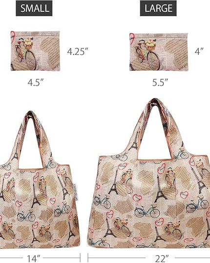 allydrew Large Foldable Tote Nylon Reusable Grocery Bags