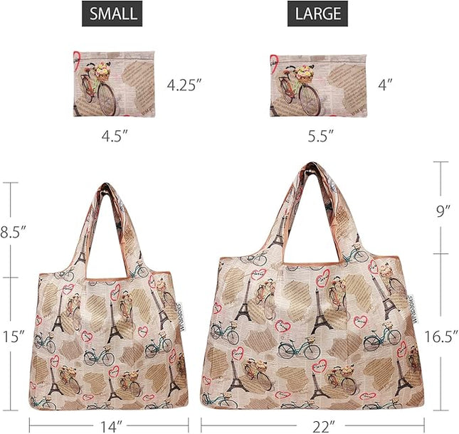 allydrew Large Foldable Tote Nylon Reusable Grocery Bags