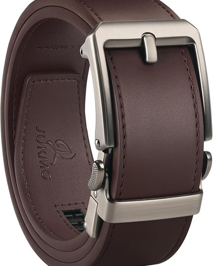 JUKMO 1.5" (38mm) Leather Ratchet Belt for Men in Gift Box