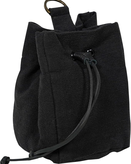 Mythrojan Drawstring Belt Pouch Renaissance Costume Accessories Jewelry Pouch - Black