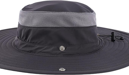 Connectyle Sun Hat for Men Women Breathable UPF 50+ Safari Hat for Fishing Hiking Gardening Adjustable Wide Brim Bucket Hats