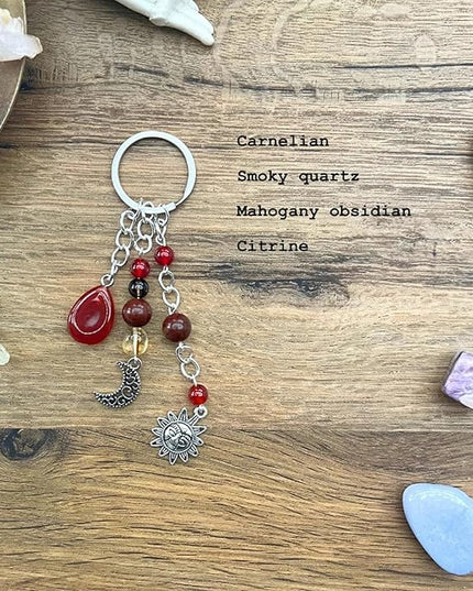 Cute Crystal Keychains Boho Key Rings for Car Keys Kawaii Bag Accessories Charms Bling Healing Teardrop Keyring Handmade