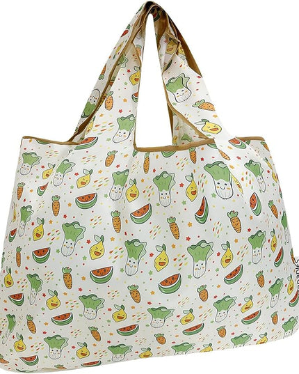allydrew Large Foldable Tote Nylon Reusable Grocery Bags
