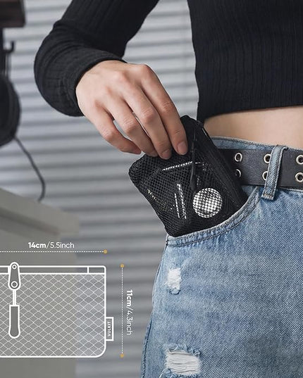 VULKIT Small Zip Wallet 2 Packs Coin Pouch Mini Travel Bag Multifunctional Pouch Change Holder