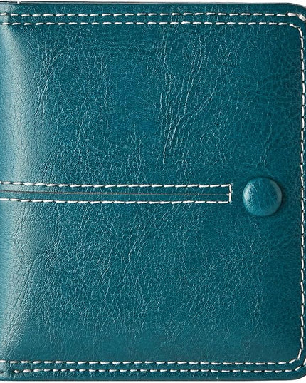 TFKGS Slim Wallet for Women RFID Wallet Women Small Wallets Woman Thin Credit Card Holder RFID Blocking Bifold Compact Pocket Ladies Leather Peacock Blue Mini Purse