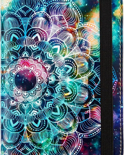 AIRMORS Passport Holder,Passport Cover Rfid Blocking Travel Wallet Cute Personalized Womens Mens Credit Card Wallet (Mandala in the Galaxy)