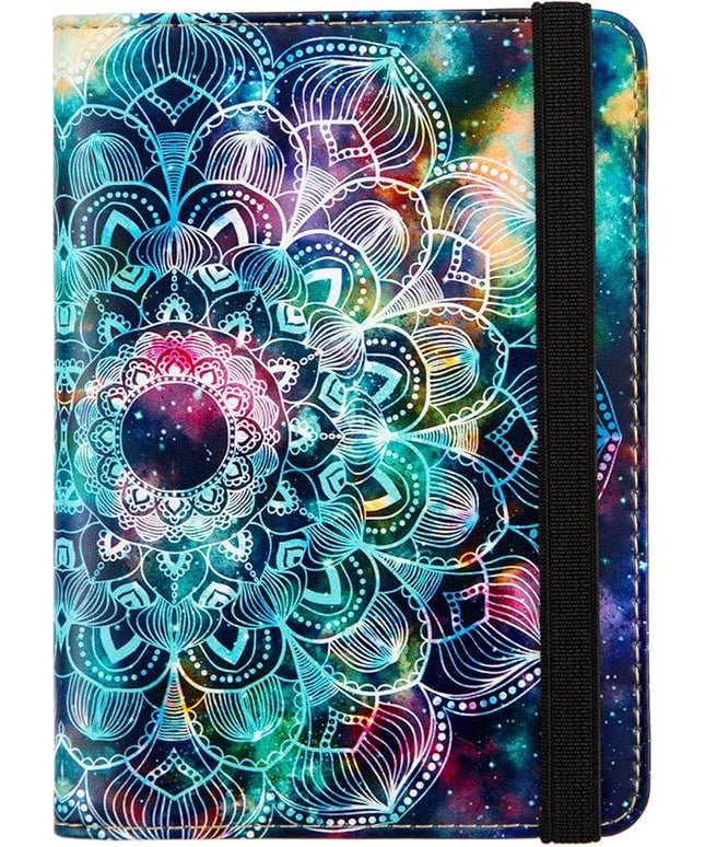 AIRMORS Passport Holder,Passport Cover Rfid Blocking Travel Wallet Cute Personalized Womens Mens Credit Card Wallet (Mandala in the Galaxy)