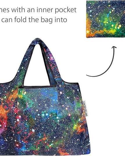 allydrew Large Foldable Tote Nylon Reusable Grocery Bags