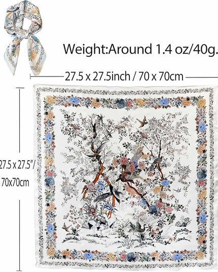 Dailyacc Hair Bandanas Scarf For Women Lightweight Fashion Neck Silk Satin Head Scarves For Sleeping Handbags Scarf