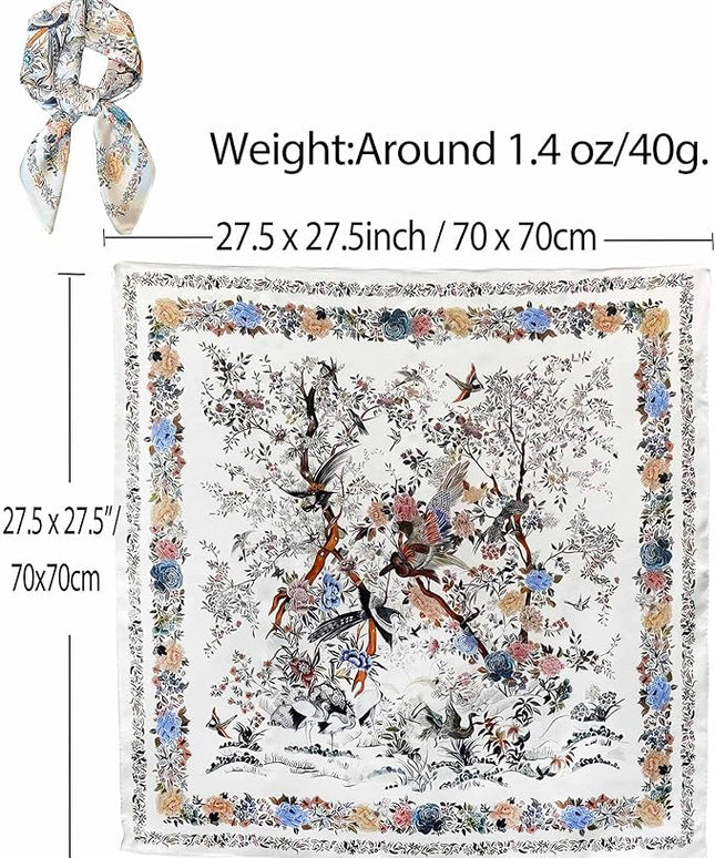 Dailyacc Hair Bandanas Scarf For Women Lightweight Fashion Neck Silk Satin Head Scarves For Sleeping Handbags Scarf