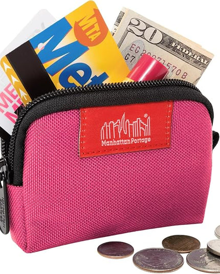 Manhattan Portage Coin Purse With Zipper Closure Pouch Eclectic Colors Credit Card ID Card Jewelry Keys Water Resistant Gift 1000D CORDURA® Everyday Carry