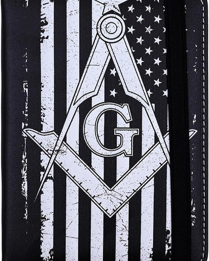 Passport Holder for Women and Men PU Leather Passport Cover for Travel (Masonic)