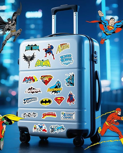 Superhero Stickers for Water Bottles – 50PCS Cartoon Stickers for Kids, Teens, Adults – Waterproof Vinyl Decal Sticker for Laptop, Phone, Skateboard, Scrapbook, Party Favors, Gifts