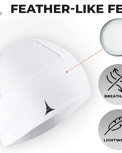 Helmet Liner Sweat Wicking Skull Cap Beanie. Ultimate Performance Moisture Wicking. Fits Under Helmets