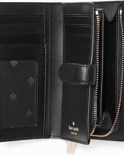 kate spade new york Leila Pebbled Leather Medium Compact Bifold Wallet