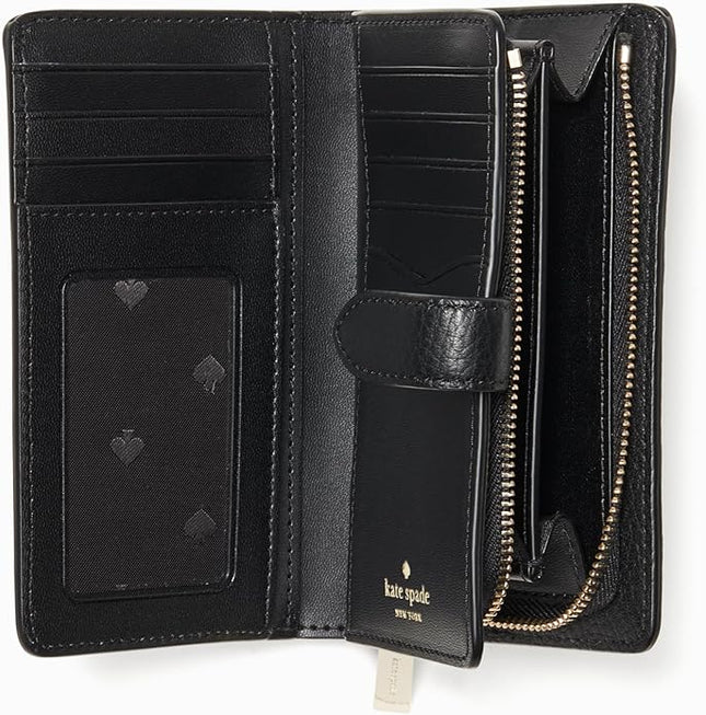 kate spade new york Leila Pebbled Leather Medium Compact Bifold Wallet