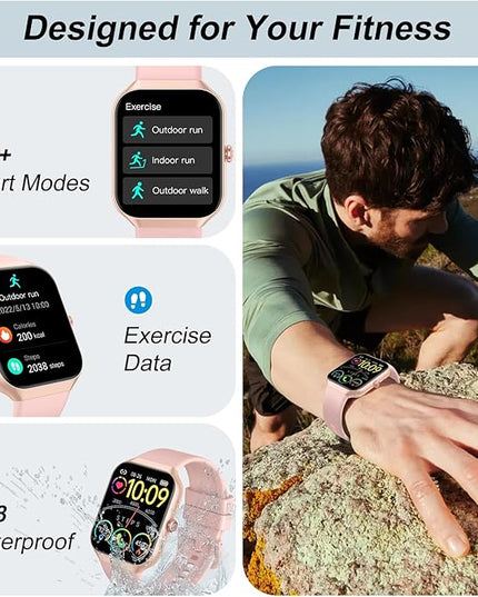 Fempoin Smart Watch, Smartwatch for Men Women 110 Sport Modes Fitness Watch, Smart Watches with Sleep Heart Rate Monitor, Pedometer, IP68 Waterproof for iOS Android