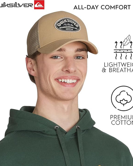 Quiksilver Men's Premium Cotton Adjustable Snap Back Logo Baseball Cap