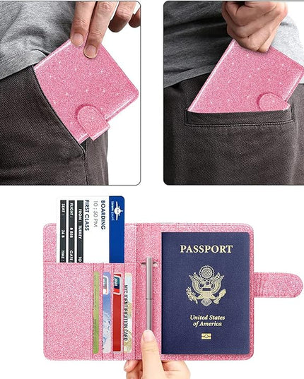 Passport Holder Cover, ACdream Protective Premium Leather RFID Blocking Wallet Travel Case for Passport/Credit Card/Air Ticket,