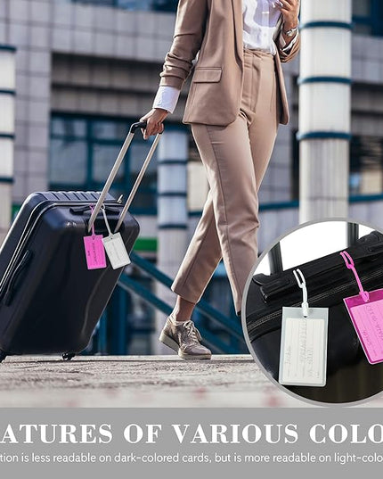 30 Pack Luggage Tags for Suitcases, Airplane Travel Essentials for Flying, International Travel Must Haves, and Luggage Accessories by Sodsay