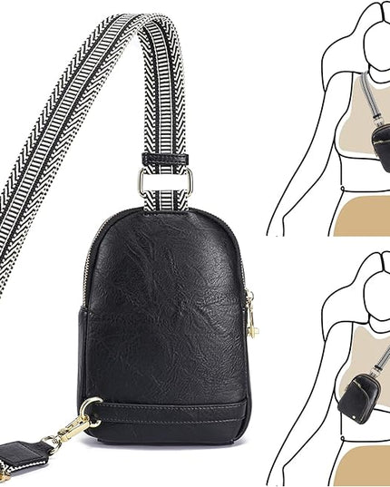 INICAT RFID Blocking Sling Bag Anti Theft Crossbody Bags Women Valentine's Day Gifts Travel Purses Vegan Leather