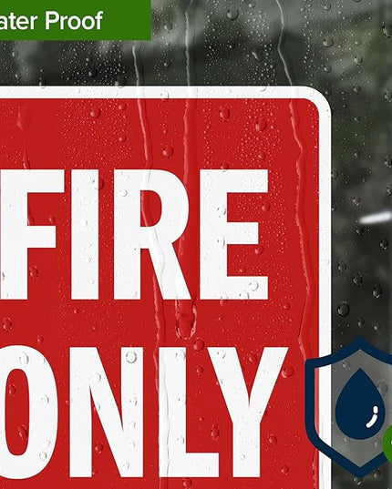 For Fire Use Only Sign, 10x7 Inches, 4 Mil Vinyl Decal Stickers Weather Resistant, Made in USA by My Sign Center