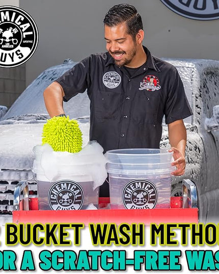Chemical Guys HOL129 Best Two Car Wash Bucket Kit to Wash & Dry (11 Items Including 3 16 oz. Chemicals)