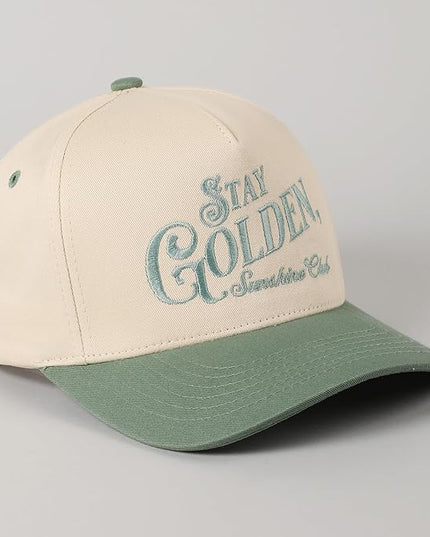 MIRMARU Two-Tone Vintage Canvas Trucker Hats for Men & Women, Adjustable Size Baseball Caps with Trendy Embroidered Design