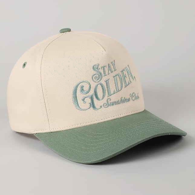 MIRMARU Two-Tone Vintage Canvas Trucker Hats for Men & Women, Adjustable Size Baseball Caps with Trendy Embroidered Design