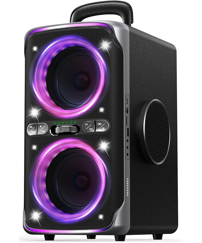 Party Bluetooth Speaker - 240W Peak Loud Speaker, Dazzling Light Show, Deep Bass, IPX4 Waterproof, 15H Battery, TWS Pairing, BT 5.3 Wireless, Portable for Home/Outdoor/Beach/Pool Party