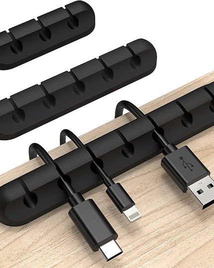 Cable Clips, INCHOR Cable Organizer Cord Holder for Desk, Charging Cable Holder Cord Clips, Nightstand Cord Organizer Cable Management Wire Clip (7, 5, 3 Slots)