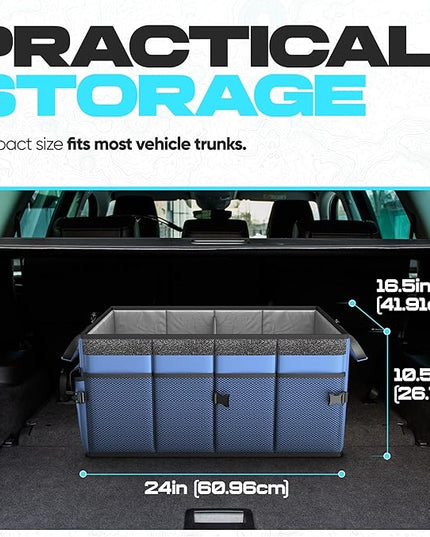FORTEM Trunk Organizer For SUV Car Trunk Organizer, Foldable Storage, Car Accessories for Women Men, Collapsible Bag, Perfect Christmas Gifts, 600D Oxford, Non Slip Bottom, Straps, Soft Cover (65L)