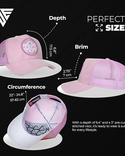 Urban Effort Mesh Back Cap - for Men and Women Baseball Hat 5-Panel Trucker Hat - Great Snapback Closure for Hunting & Hiking