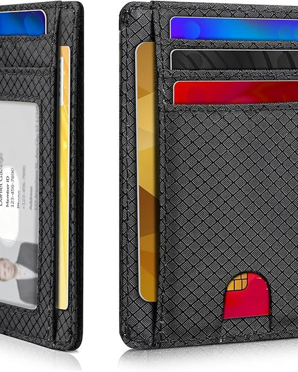 Artpaxy Slim Wallet for Men & Women, Minimalist Front Pocket Card Holder for Travel, RFID Blocking, Water Resistant Nylon Wallet for ID & Cash & Credit Card