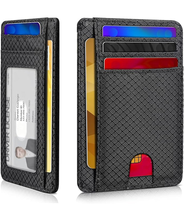 Artpaxy Slim Wallet for Men & Women, Minimalist Front Pocket Card Holder for Travel, RFID Blocking, Water Resistant Nylon Wallet for ID & Cash & Credit Card