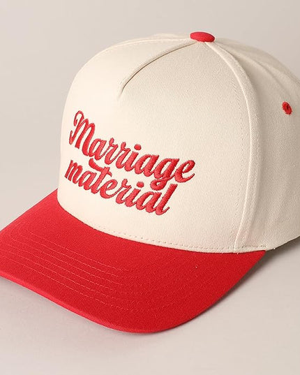 MIRMARU Two-Tone Vintage Canvas Trucker Hats for Men & Women, Adjustable Size Baseball Caps with Trendy Embroidered Design