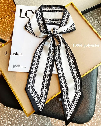Purse Scarf For Handbags Head Scarves For Women's Hair Bags Scarfs Long Skinny Scarves Fashion Silky